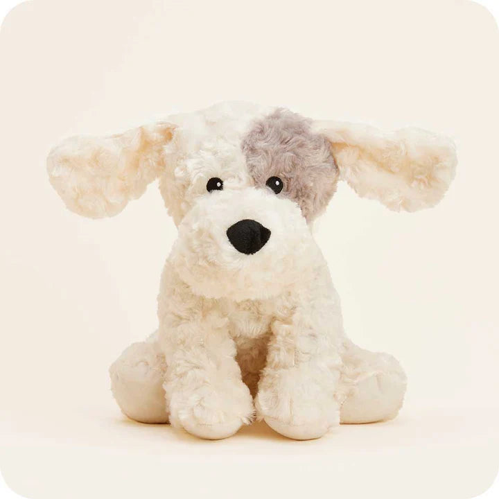 Curly Patch Dog Warmie from Pixi Daisy