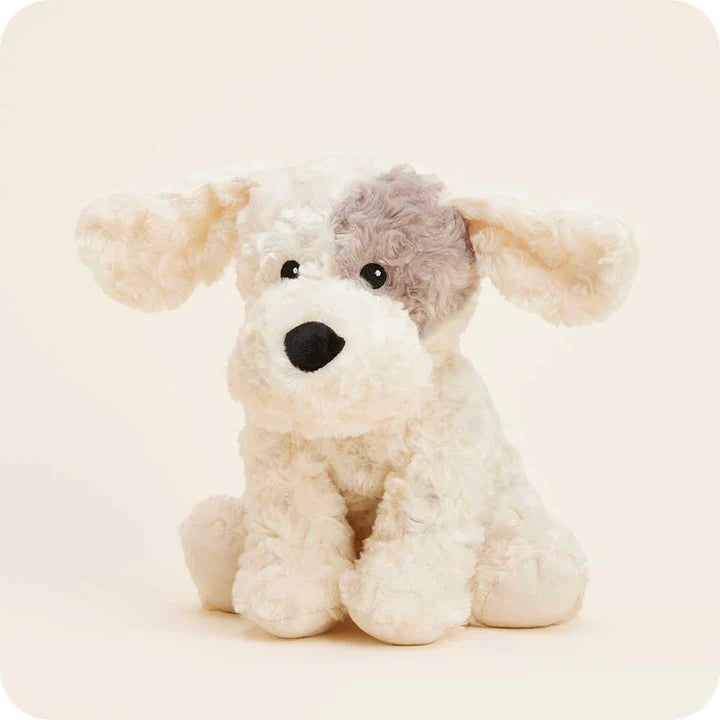 Curly Patch Dog Warmie from Pixi Daisy