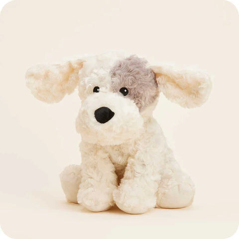 Curly Patch Dog Warmie from Pixi Daisy