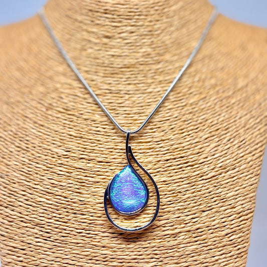 Miss Milly blue green iridescent necklace from Pixi Daisy