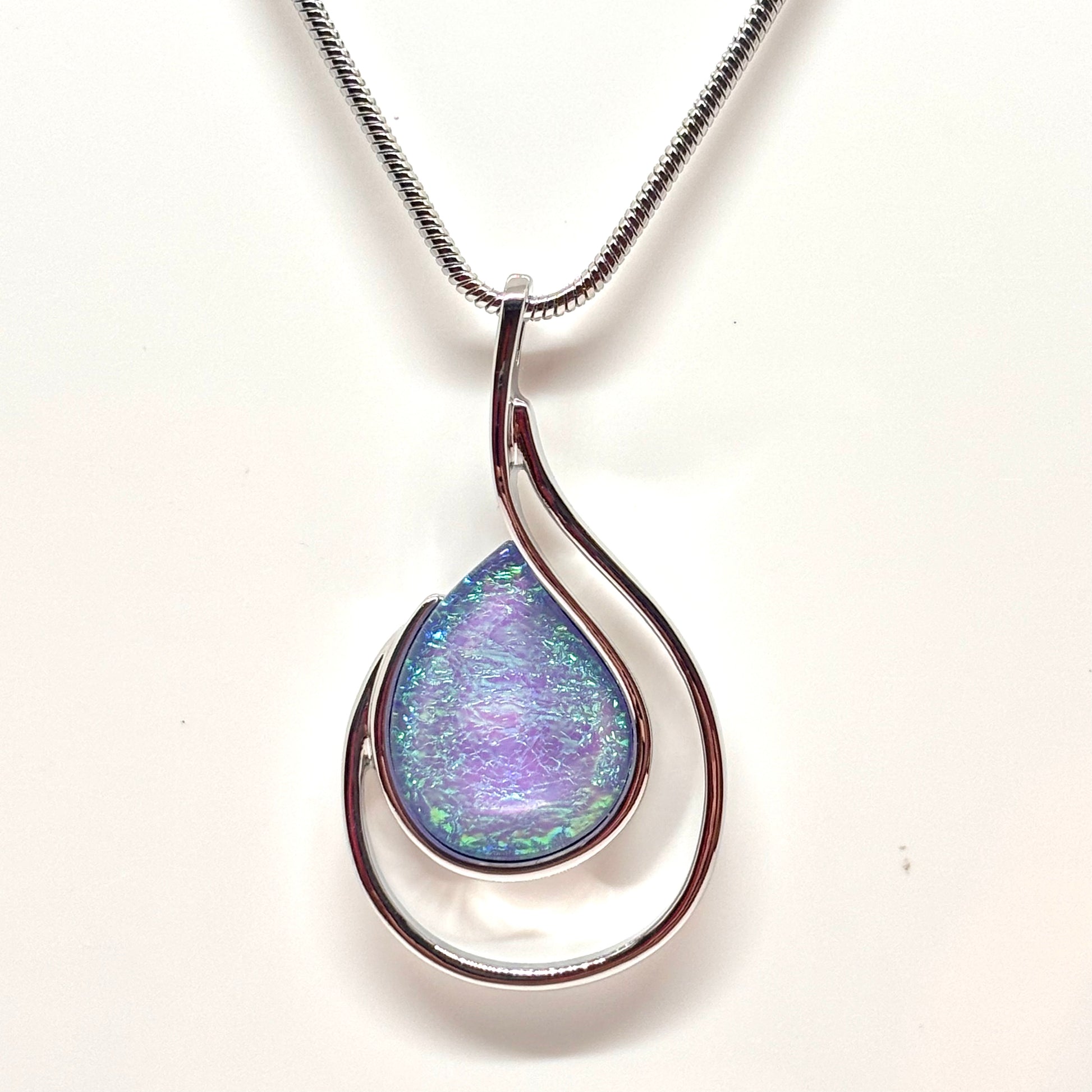 Miss Milly blue green iridescent necklace from Pixi Daisy