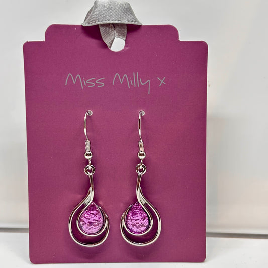 Miss Milly purple teardrop earrings from Pixi Daisy