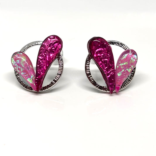 Miss Milly Pink Heart Duo stud earrings from Pixi Daisy