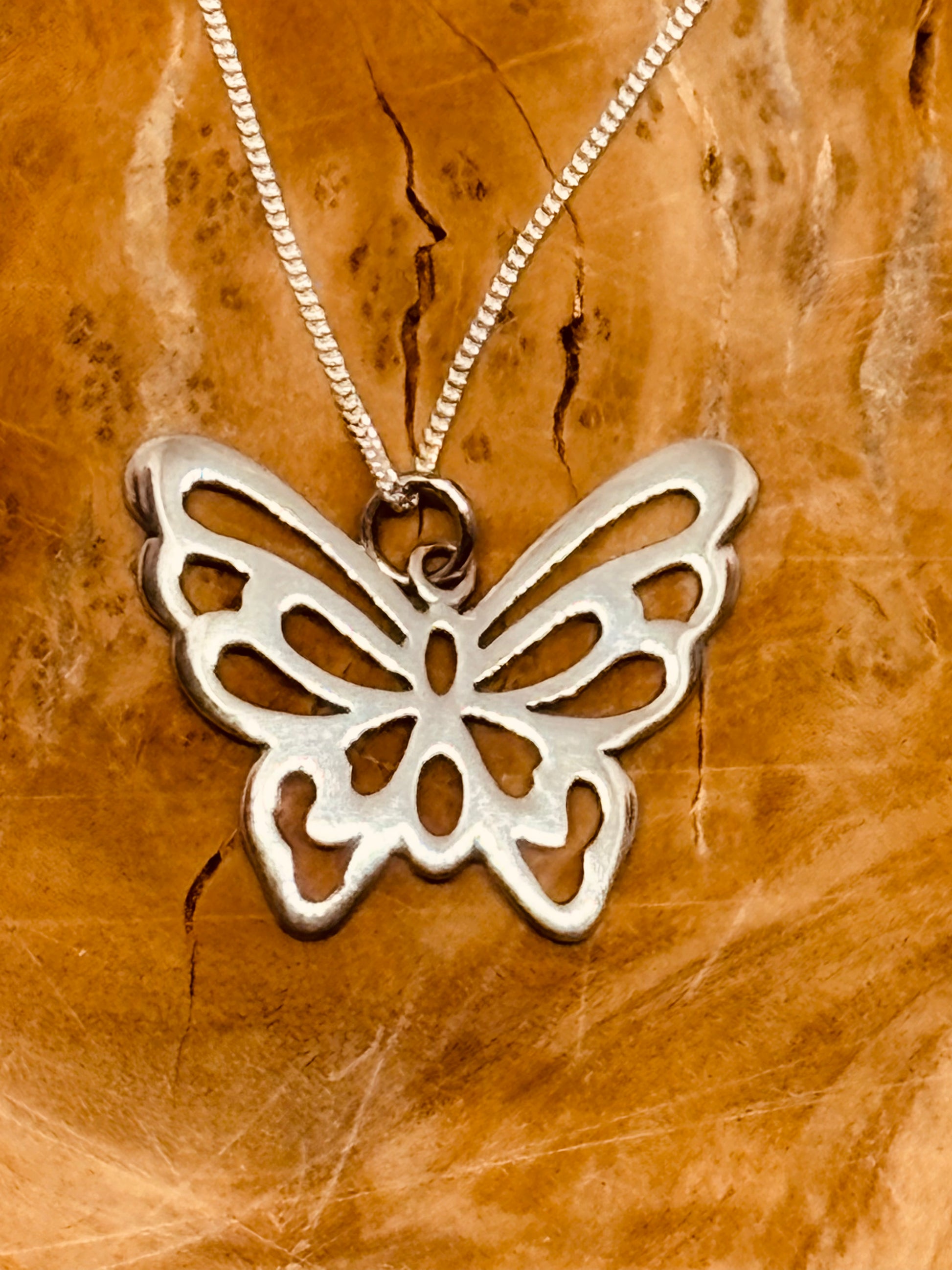 Silver butterfly pendant from Pixi Daisy