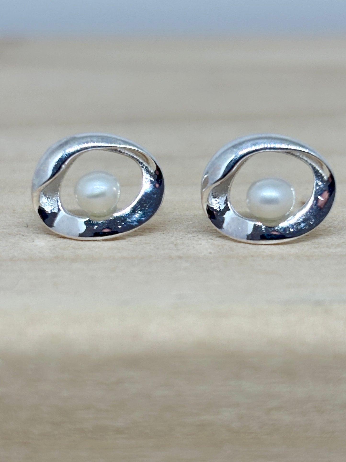 oval ear studs from pixi daisy