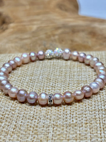 Freshwater Pearl  Memory Wire Bracelet  from Pixi Daisy