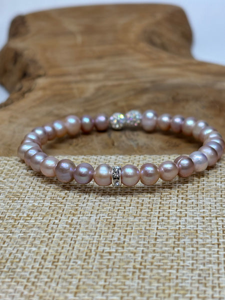 Freshwater Pearl  Memory Wire Bracelet  from Pixi Daisy