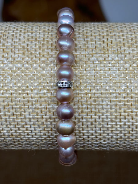 Freshwater Pearl  Memory Wire Bracelet  from Pixi Daisy