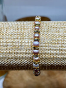 Freshwater Pearl  Memory Wire Bracelet from Pixi Daisy