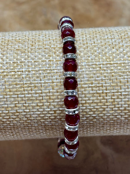 Ruby Red Memory Wire Bracelet from Pixi Daisy