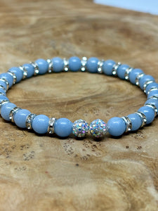 Angelite Memory Wire Bracelet from Pixi Daisy