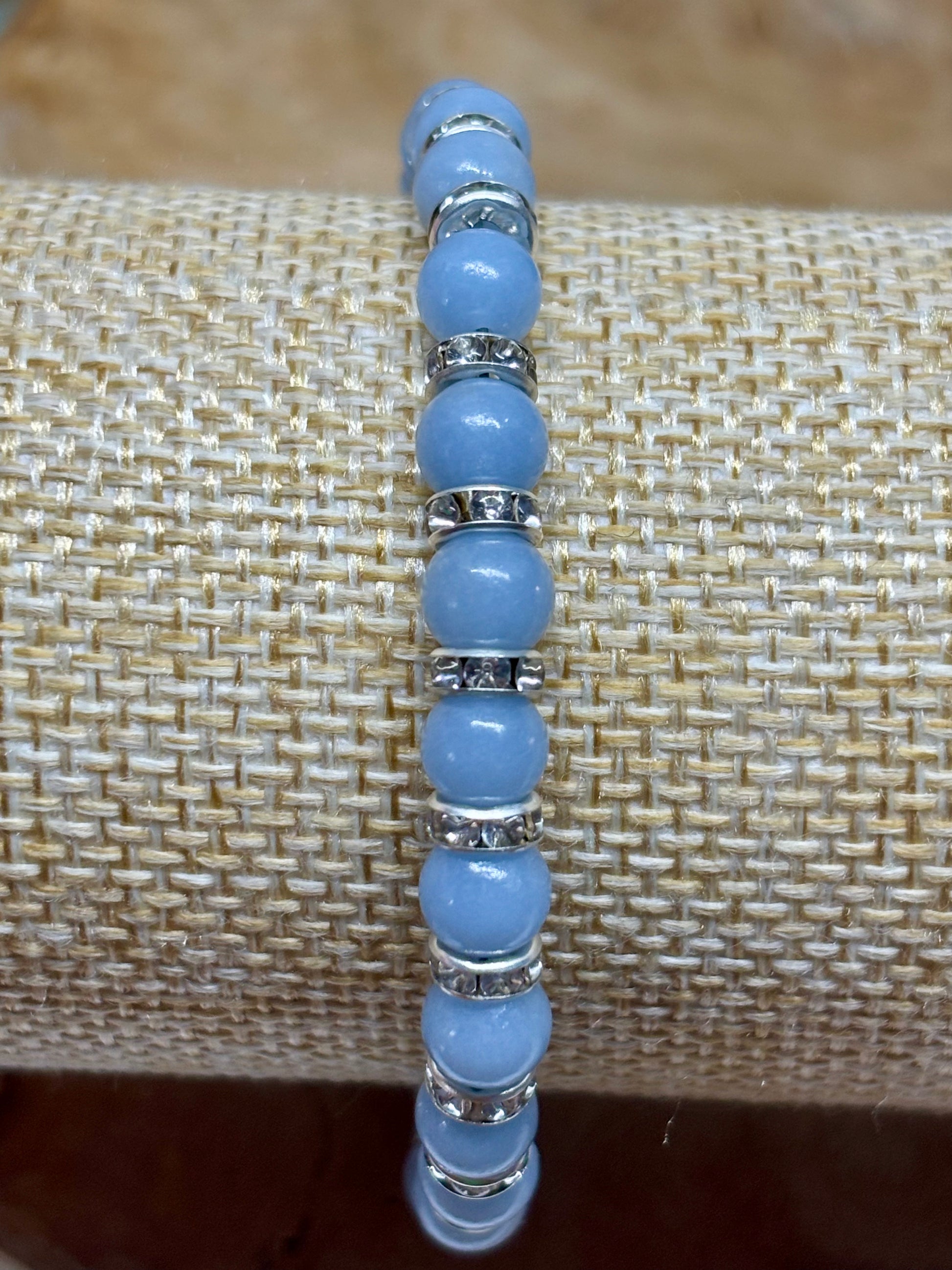 Angelite Memory Wire Bracelet from Pixi Daisy