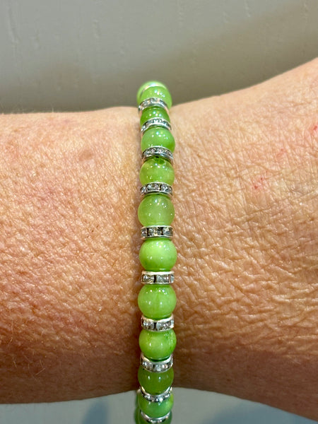 Green Calcite Memory Wire Bracelet from Pixi Daisy