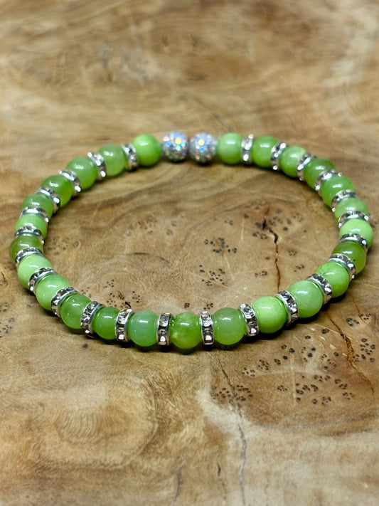 Green Calcite Memory Wire Bracelet from Pixi Daisy