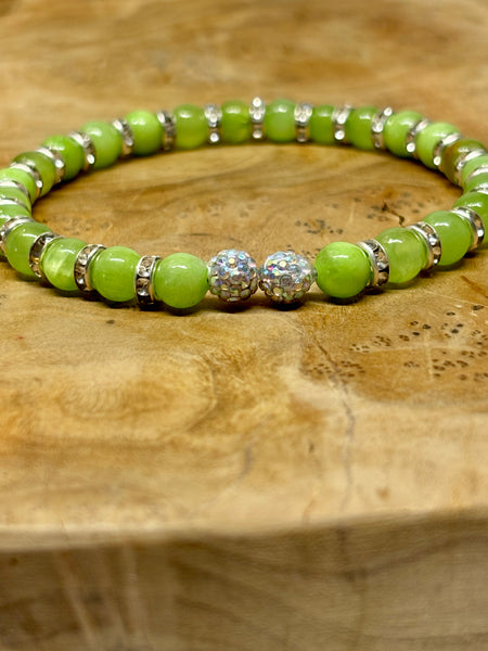 Green Calcite Memory Wire Bracelet from Pixi Daisy