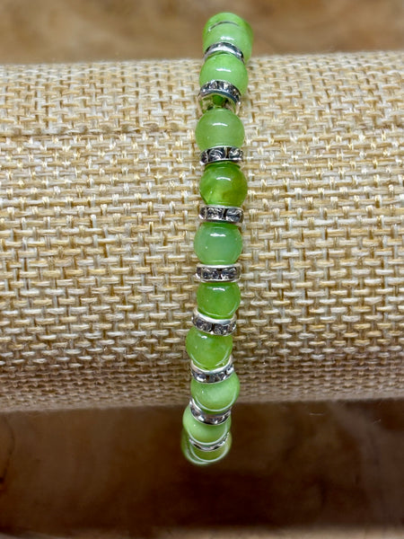 Green Calcite Memory Wire Bracelet from Pixi Daisy