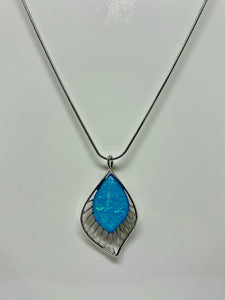 Miss Milly Iridescent Blue & Silver Necklace from Pixi Daisy