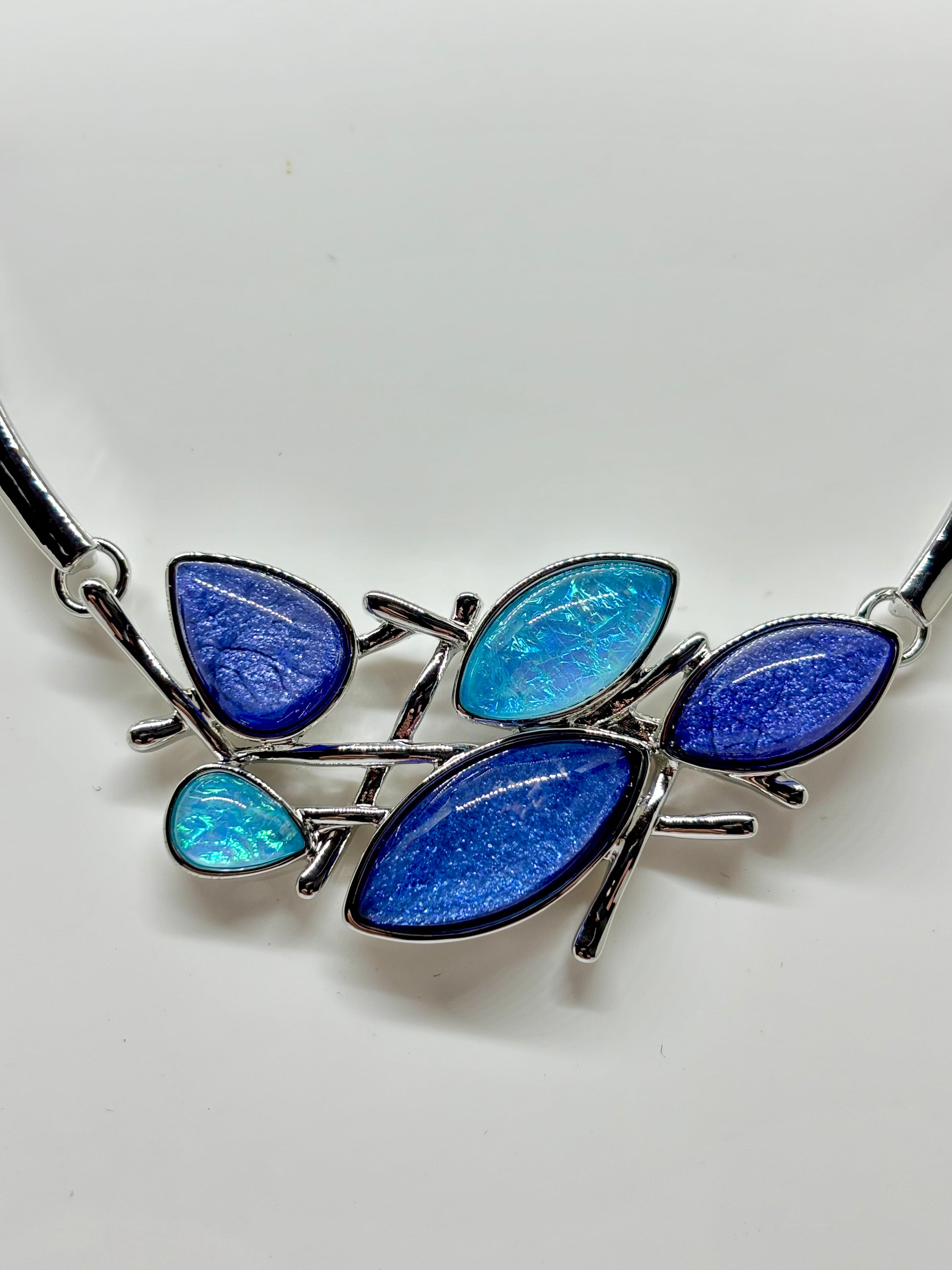 Miss Milly Blue and Turquoise Droplet Necklace from Pixi Daisy