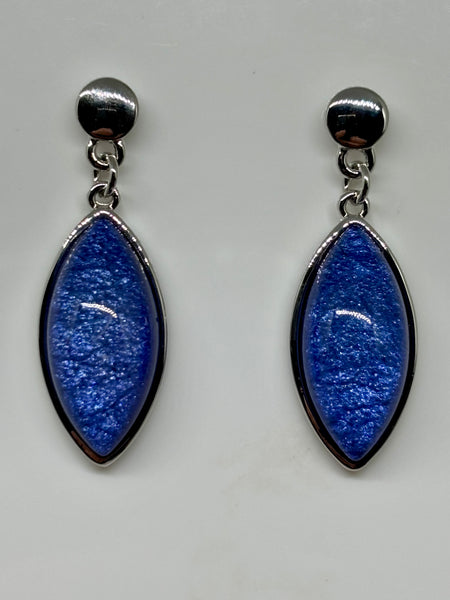 Miss Milly Blue Marble Resin Droplet Earrings from Pixi Daisy