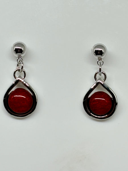 Miss Milly Dark Red Earrings from Pixi Daisy