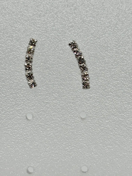 Curved crystal ear studs from Pixi Daisy