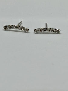 Curved crystal ear studs from Pixi Daisy