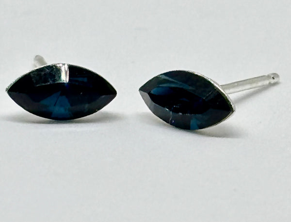 Dark Blue Crystal ear studs from Pixi Daisy