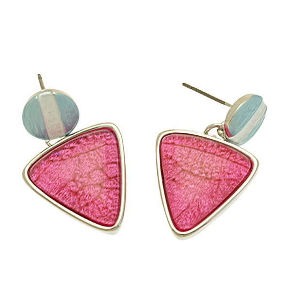 Miss Milly Pink Triangle Earrings from Pixi Daisy