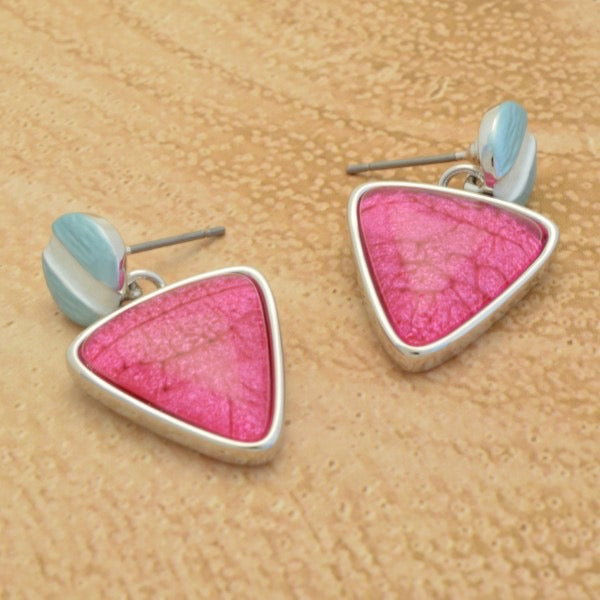 Miss Milly Pink Triangle Earrings from Pixi Daisy