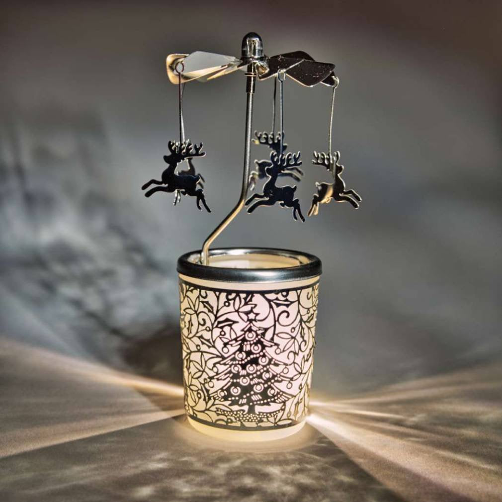 Reindeer Carousel Tea Light Holder - Pixi Daisy