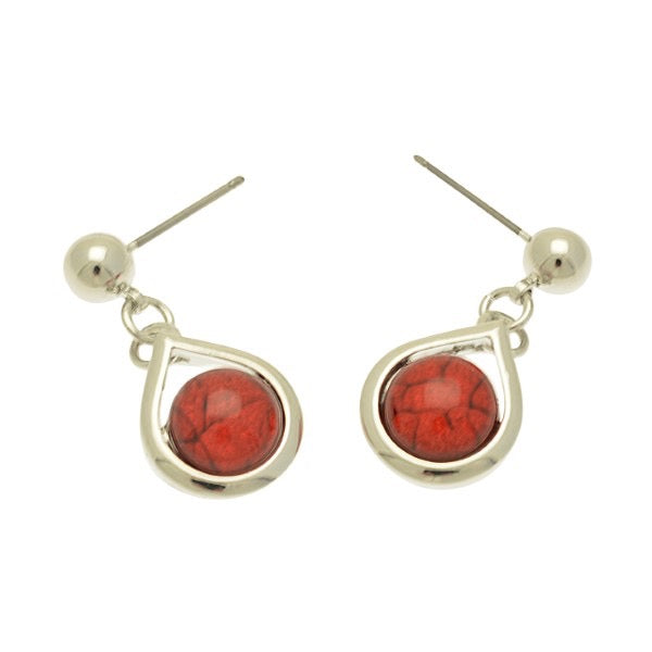 Miss Milly Dark Red Earrings from Pixi Daisy