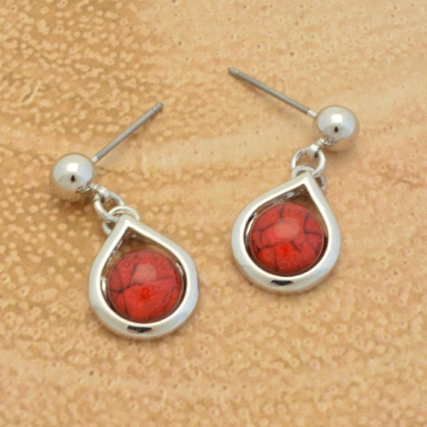 Miss Milly Dark Red Earrings from Pixi Daisy