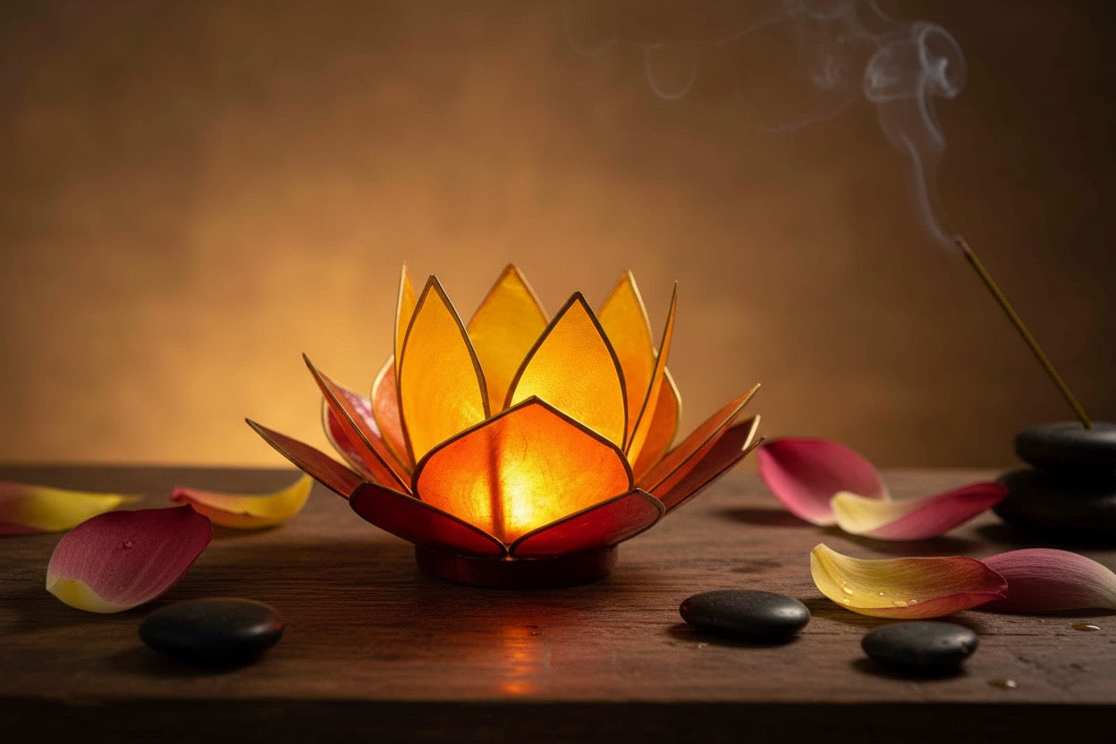 Lotus flower tea light holder from Pixi Daisy