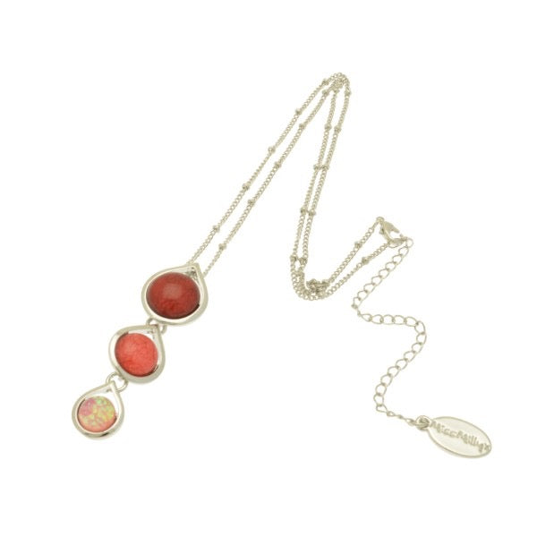 Miss Milly Red Trio Necklace from Pixi Daisy