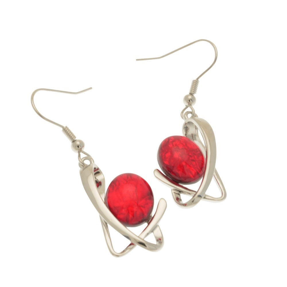 Miss Milly Scarlet Red Drop Earrings from Pixi Daisy
