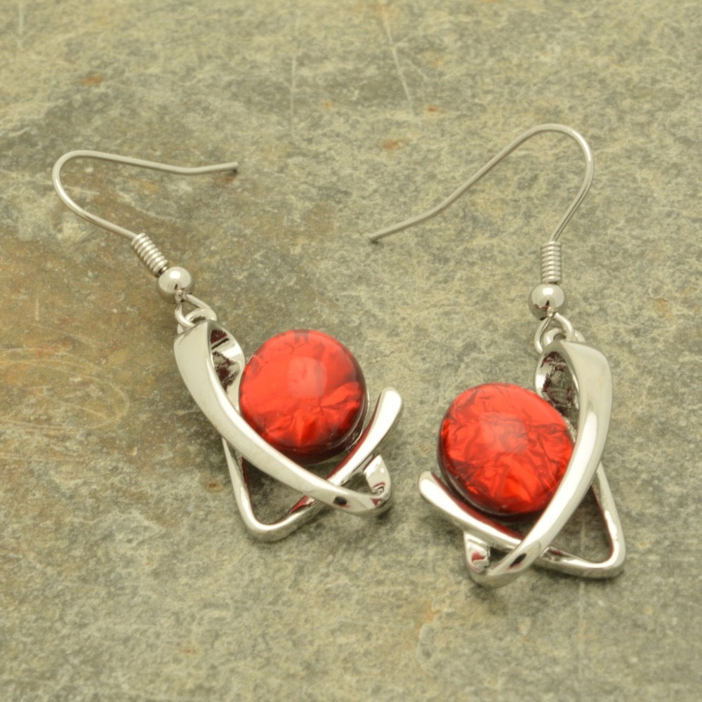 Miss Milly Scarlet Red Drop Earrings from Pixi Daisy