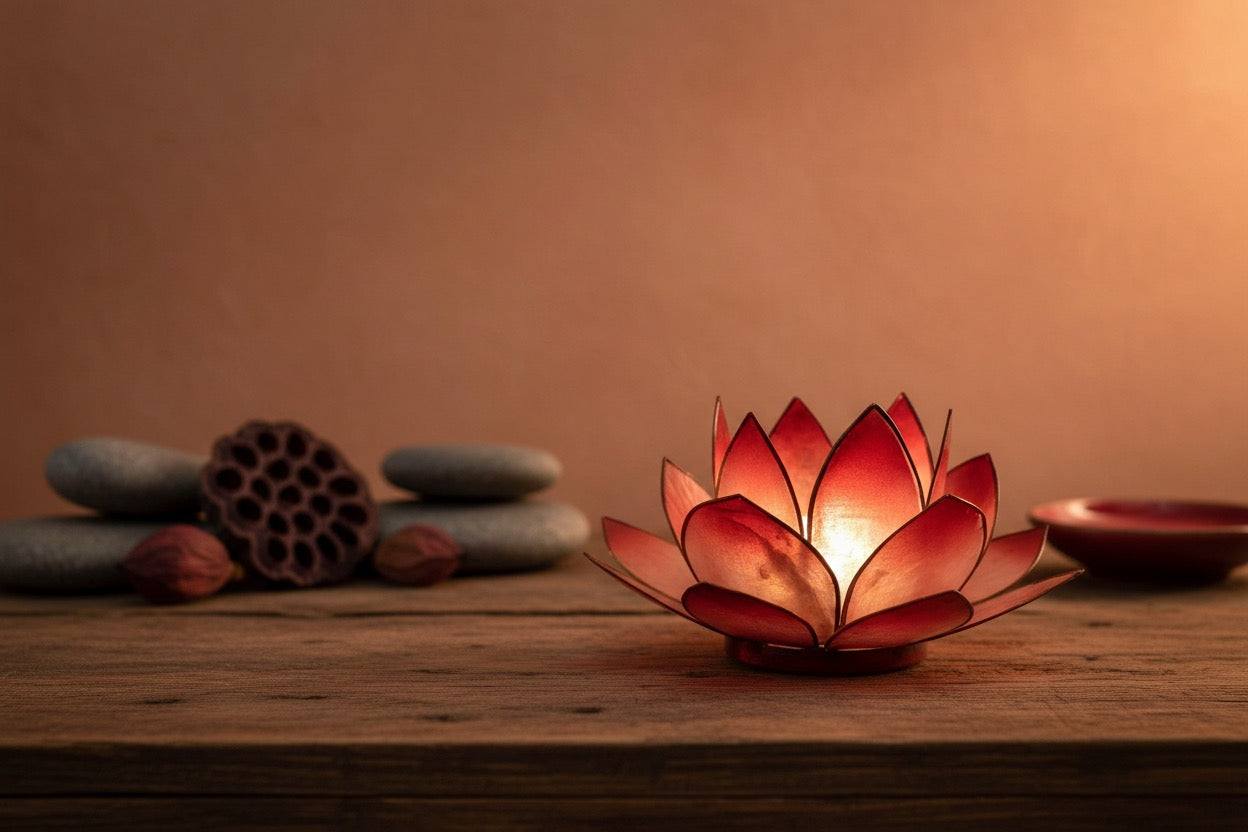 Lotus flower tea light holder from Pixi Daisy