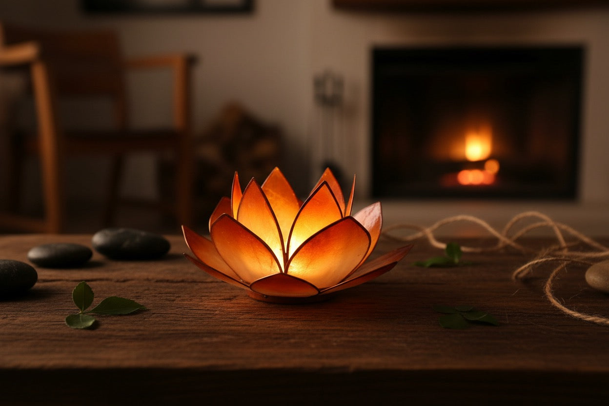 Lotus flower tea light holder from Pixi Daisy