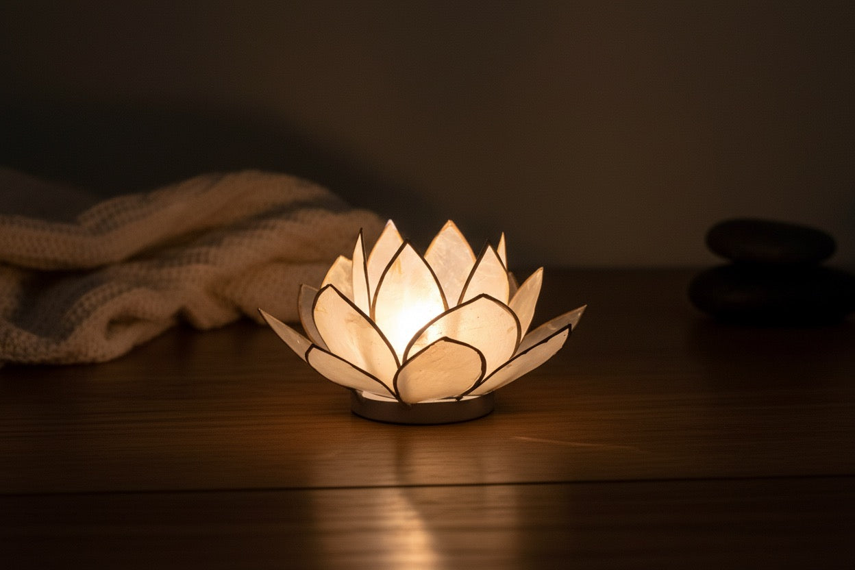 Lotus flower tea light holder from Pixi Daisy