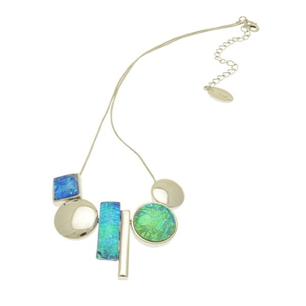 Miss Milly Blue and Turquoise Droplet Necklace from Pixi Daisy