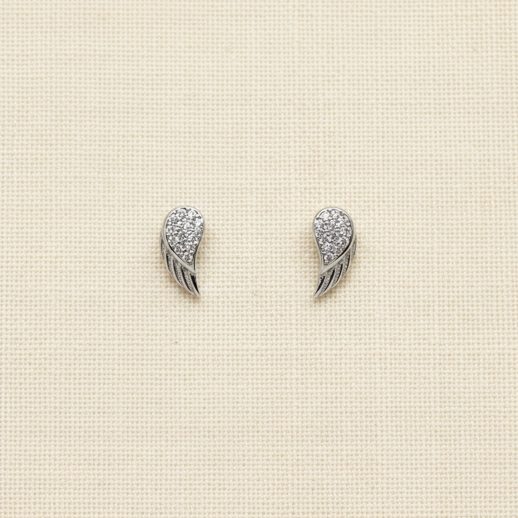 Angel Wing Stud Earrings - pixi daisy