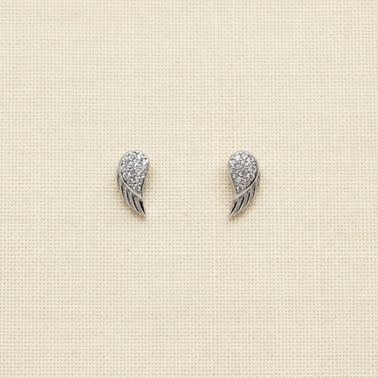Angel Wing Stud Earrings - pixi daisy