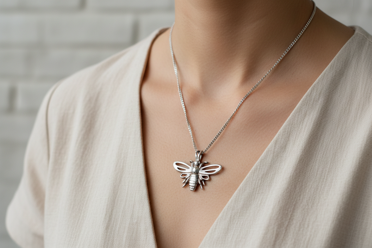 Silver Bee pendant from Pixi Daisy