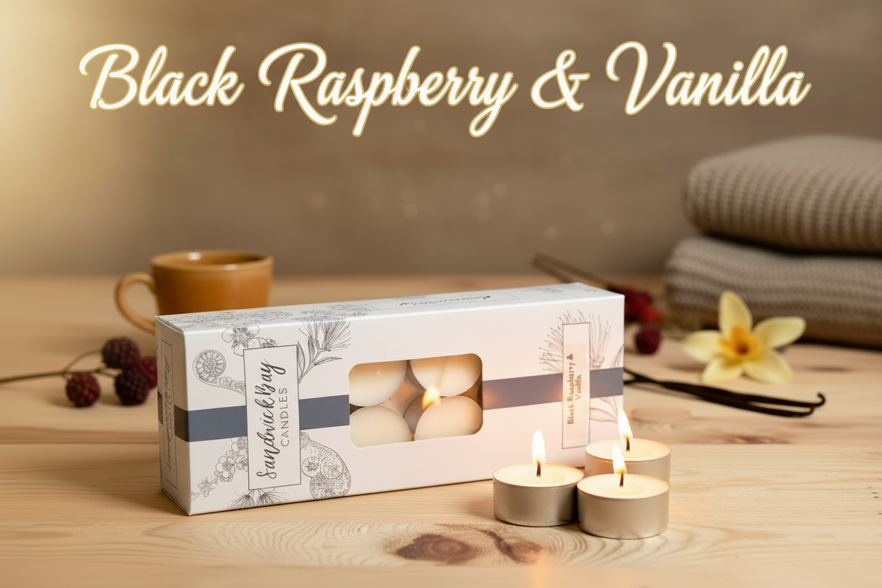 Black Raspberry & Vanilla Tea Light Candles from Pixi Daisy