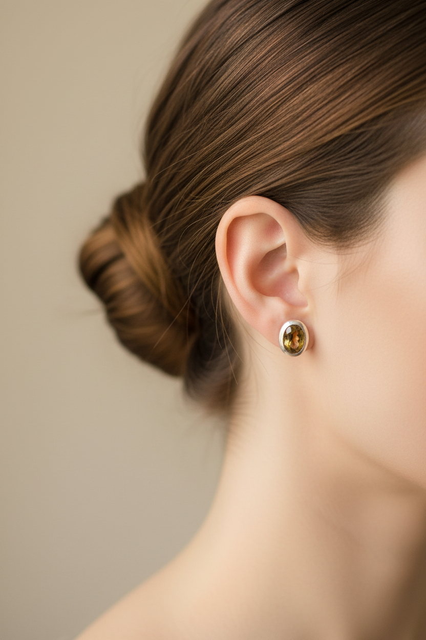 Brown Tourmaline Stud Earrings from pixi daisy
