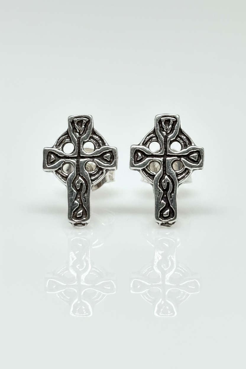 Celtic Cross Ear Studs from Pixi Daisy