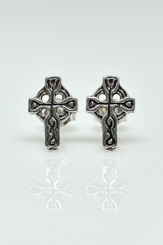 Celtic Cross Ear Studs from Pixi Daisy