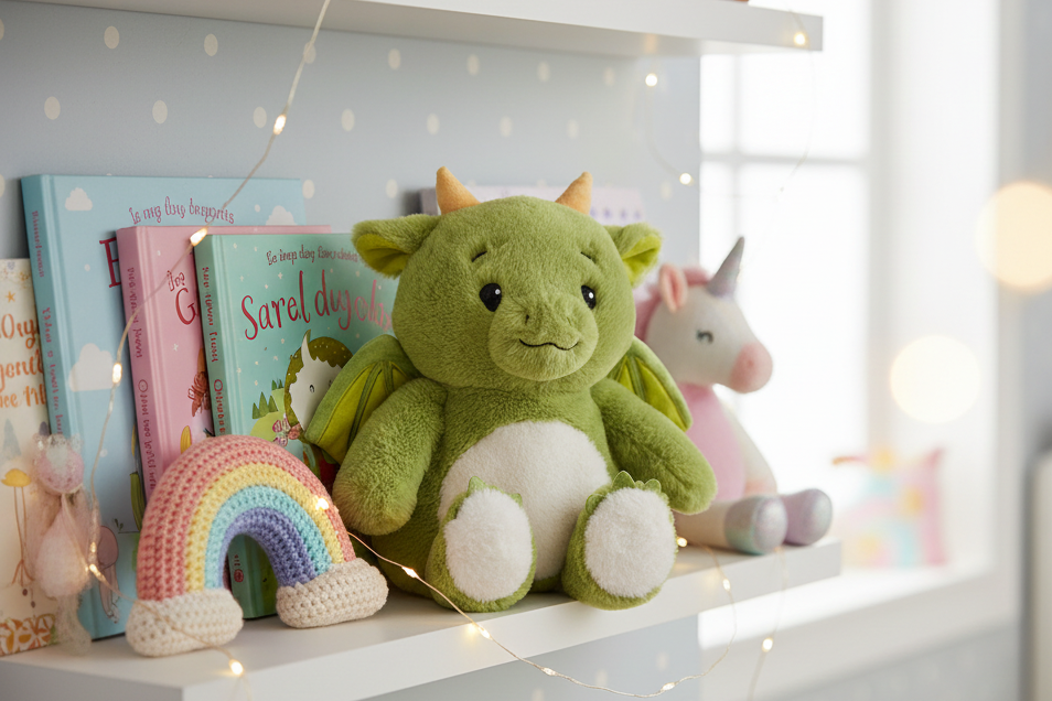 Cosy cute dragon warmie from pixi daisy