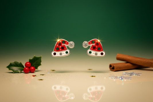 Christmas Hat Ear Studs Festive from Pixi Daisy