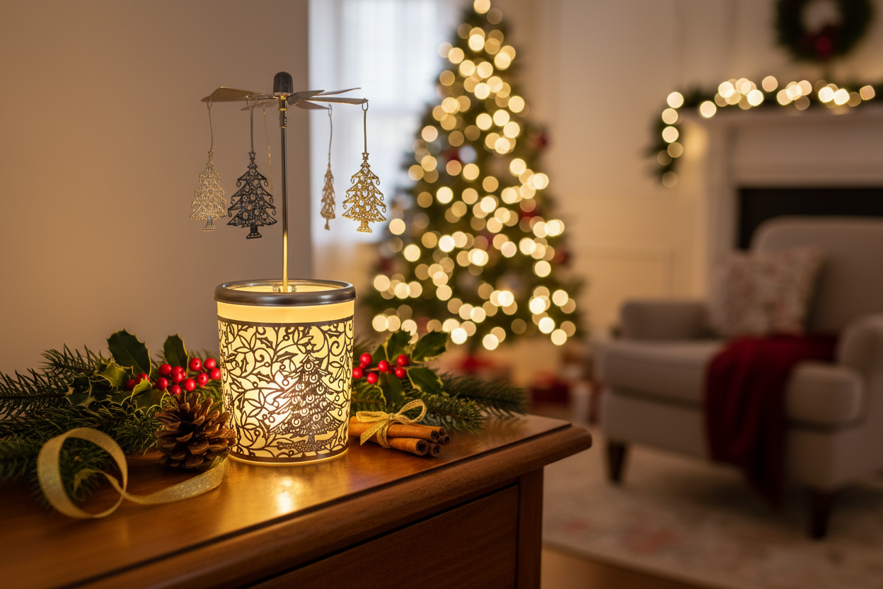 Christmas Tree Carousel Tea Light Lifestyle